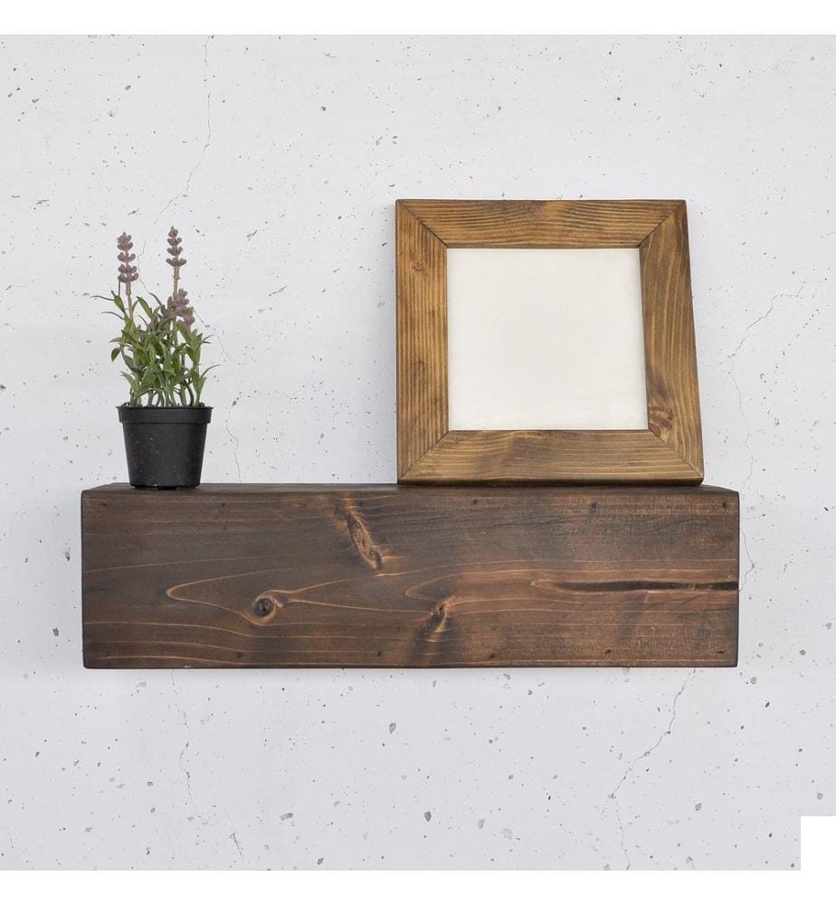 Étagère murale décorative en bois, 100 % bois massif