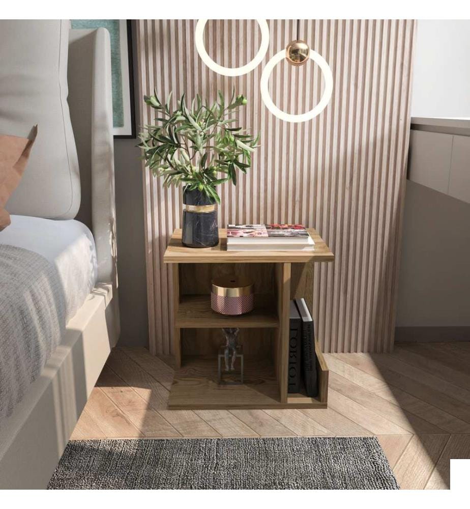 Table de nuit, chêne Oud, 100 % panneau de particules mélaminé