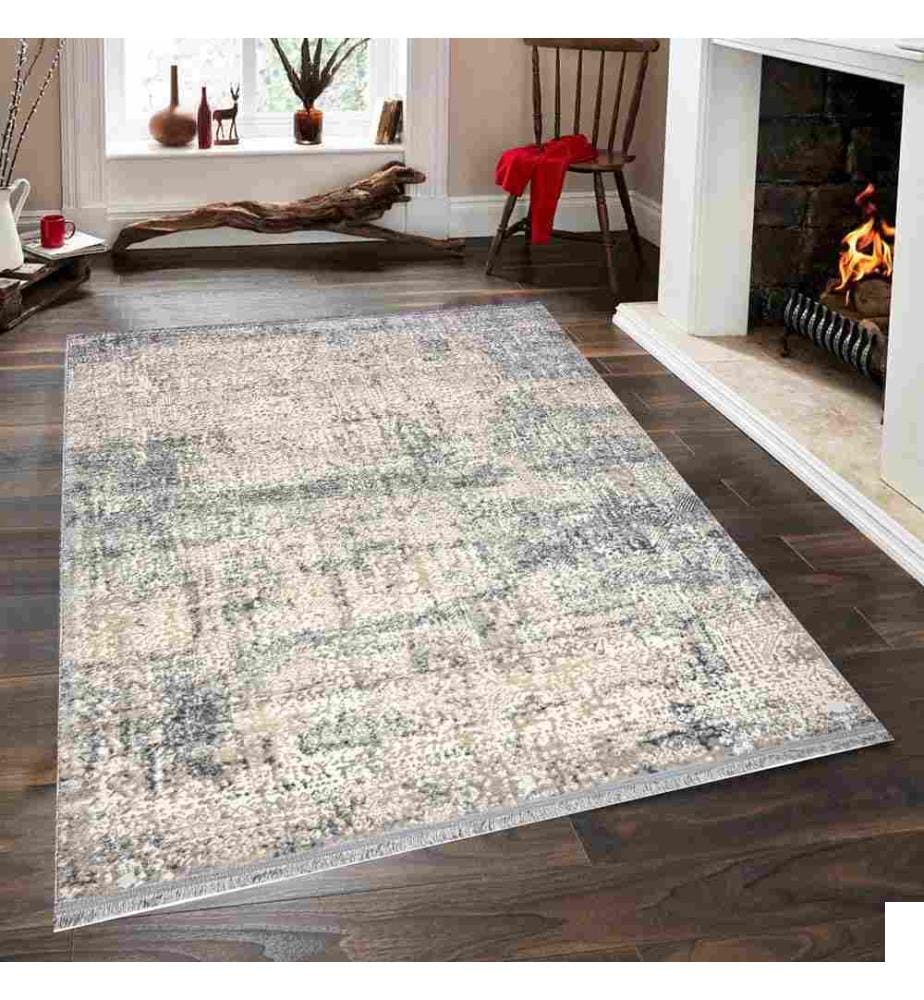Tapis de hall, 100 x 150, , Gris Beige Crème, 60% Polypropylène - 40% Polyester, 1700 G-m²,