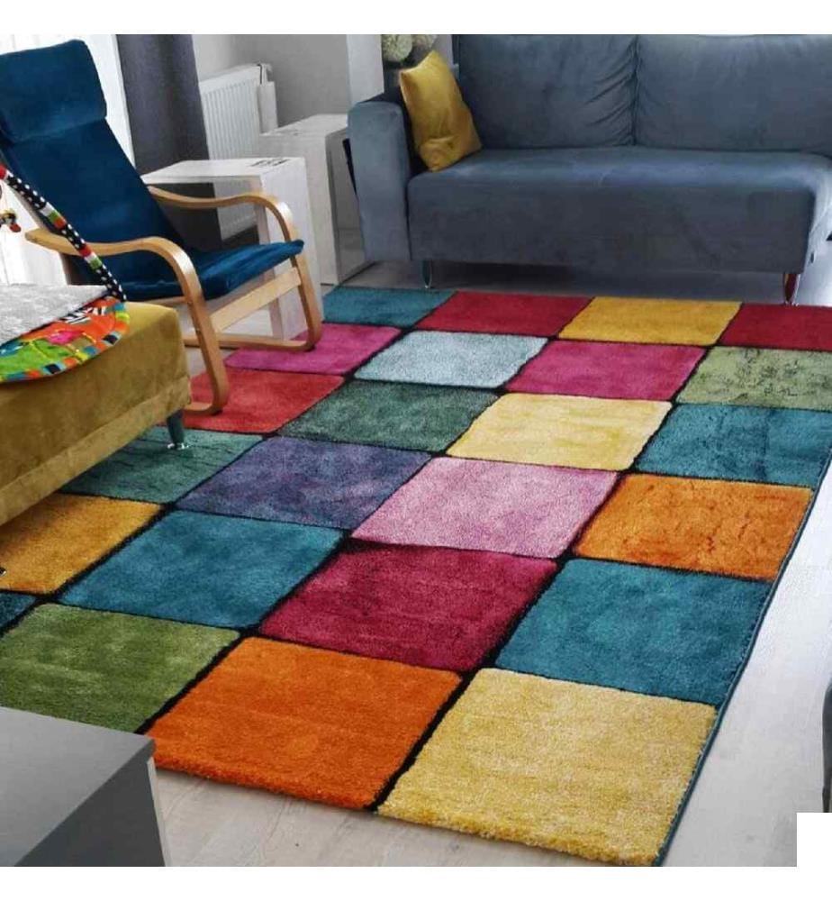 Tapis de hall, 100 x 200, , Multicolore, Polyproplène, 2300 gr-m²,