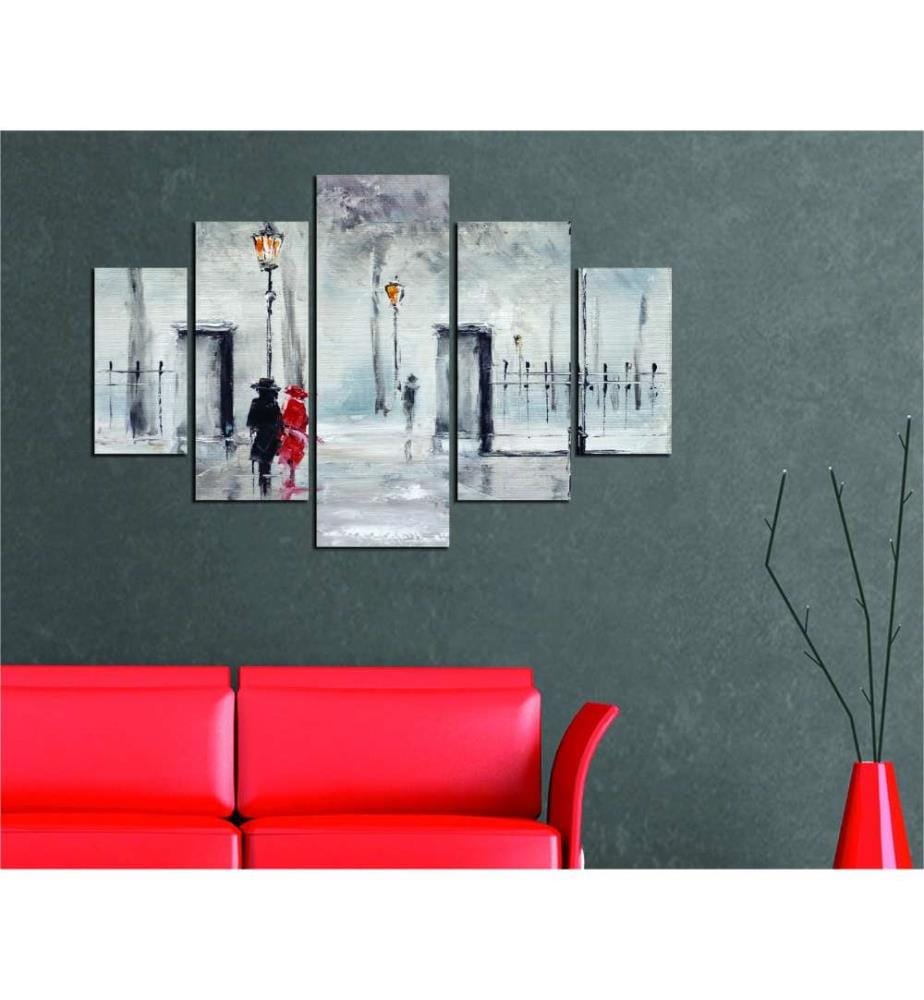 Peinture décorative MDF, 5 pièces, multicolore, Mdf