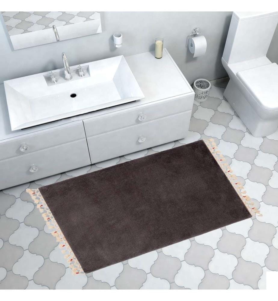 Tapis de bain, Anthracite, Acrylique, 1200 gr-m²,