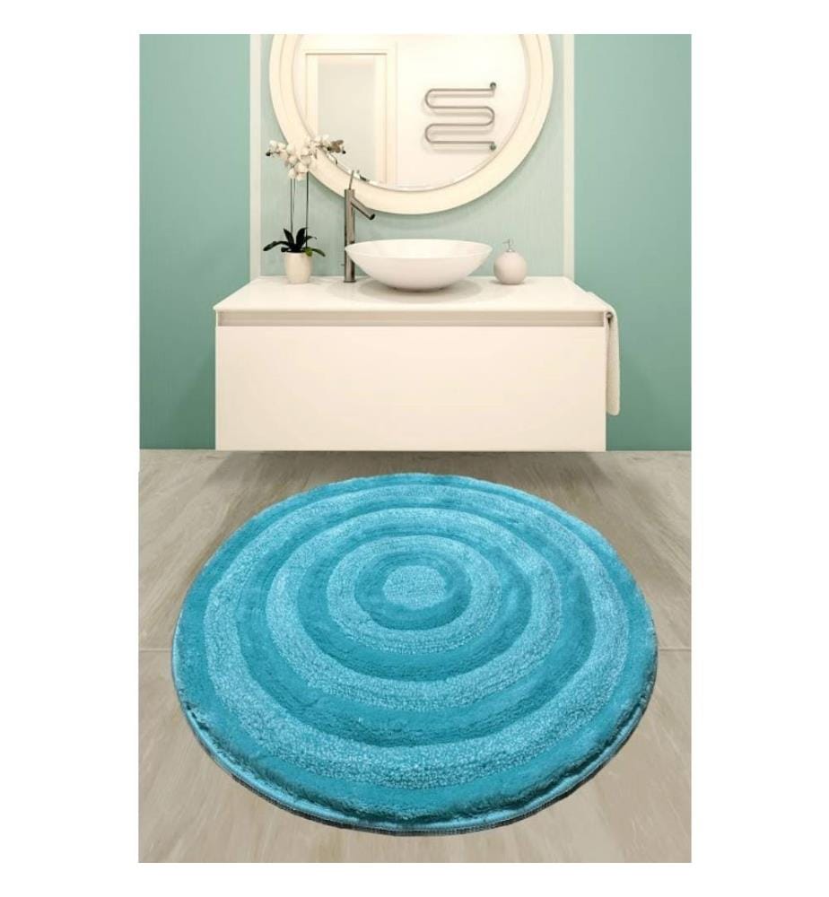 Tapis de bain, menthe, acrylique, hauteur des poils 30 mm