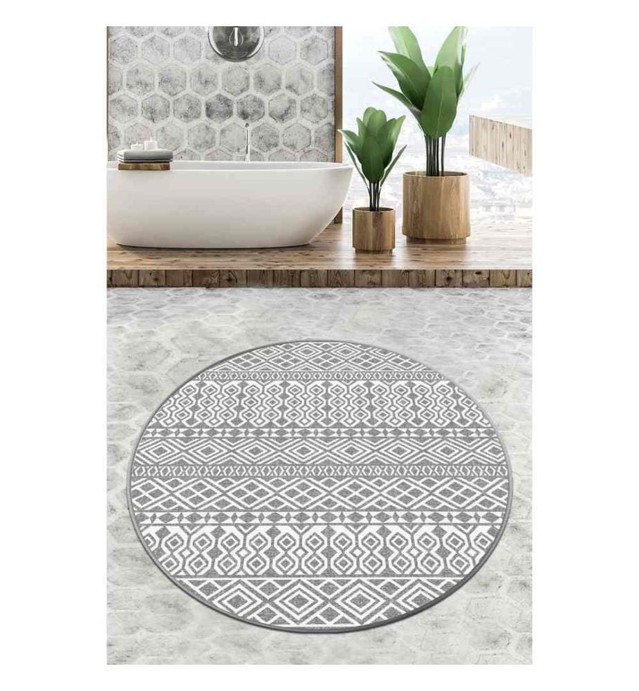 Tapis de bain, multicolore, polyester, 10 mm de hauteur de poils