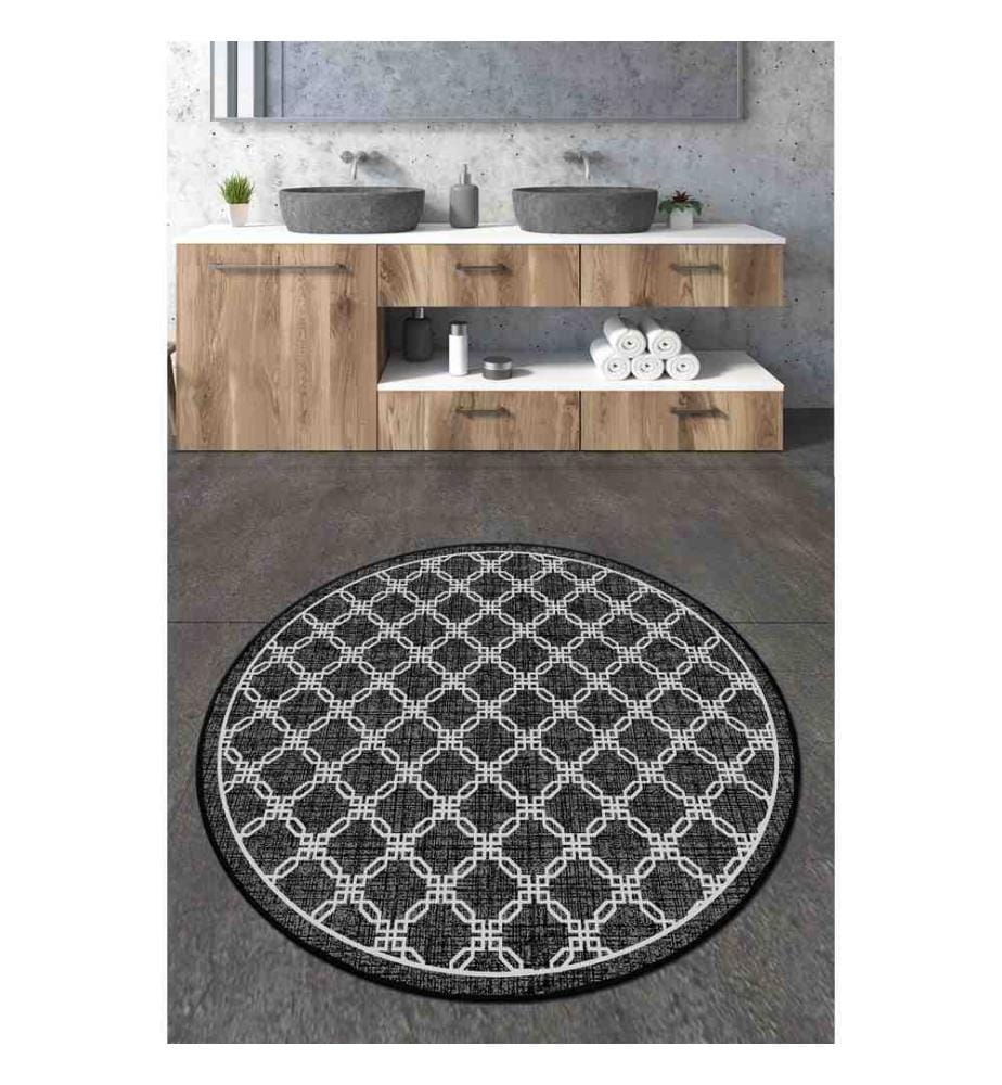 Tapis de bain, multicolore, polyester, 10 mm de hauteur de poils