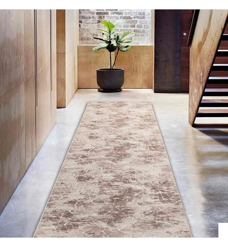 Tapis de salle, 100 x 300, , Beige, Vison, Polyester, 1500 gr-m²,