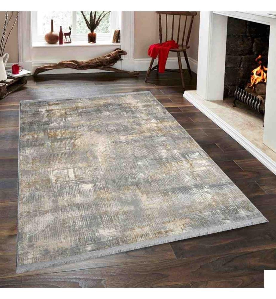 Tapis de hall, 100 x 150, , Gris, Beige, Crème, 60% Polypropylène - 40% Polyester, 1700 G-m²,