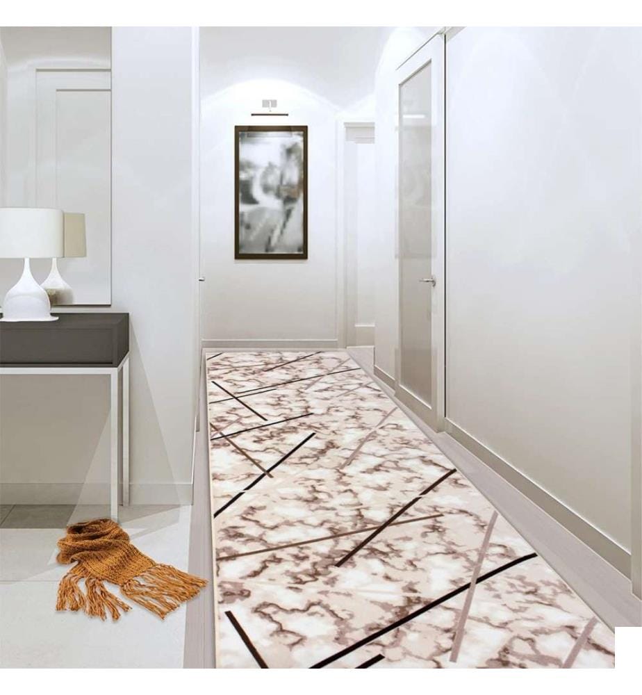 Tapis de salle, 100 x 300, , Beige, Brown, Mink, Polyester, 1100 gr-m²,