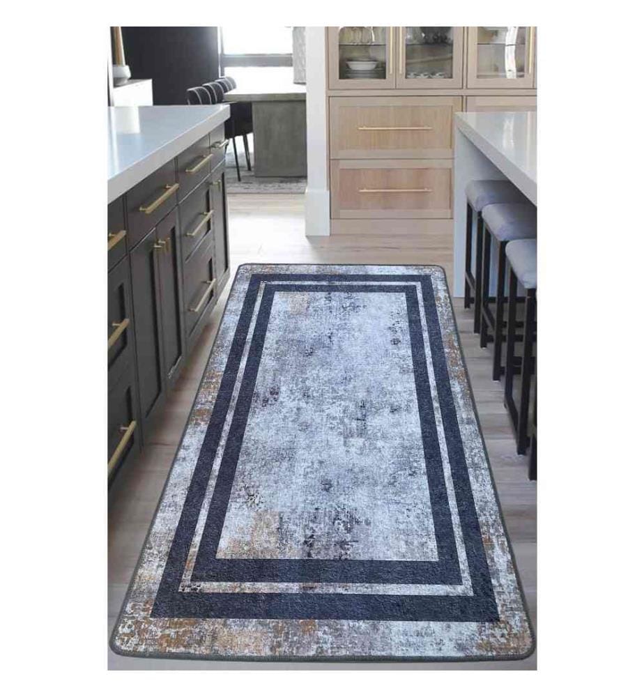 Tapis de hall, 80 x 150, , Beige, Black, Bronze, Polyester, 10 mm hauteur des poils
