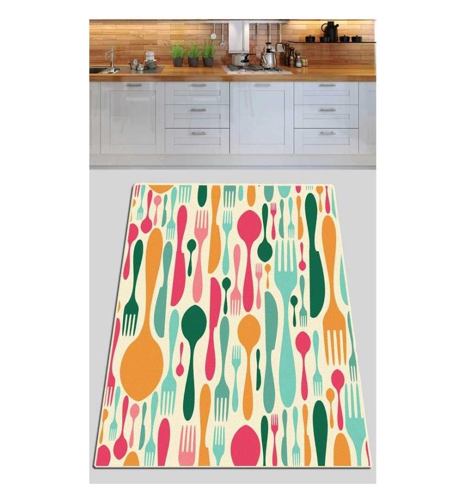 Tapis de salle, Multicolore, 100% Polyester, 80 x 200 cm