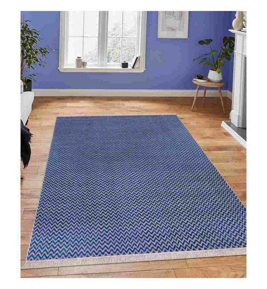 Tapis de salle, bleu marine, 100% jute - Chenille, 80 x 150 cm