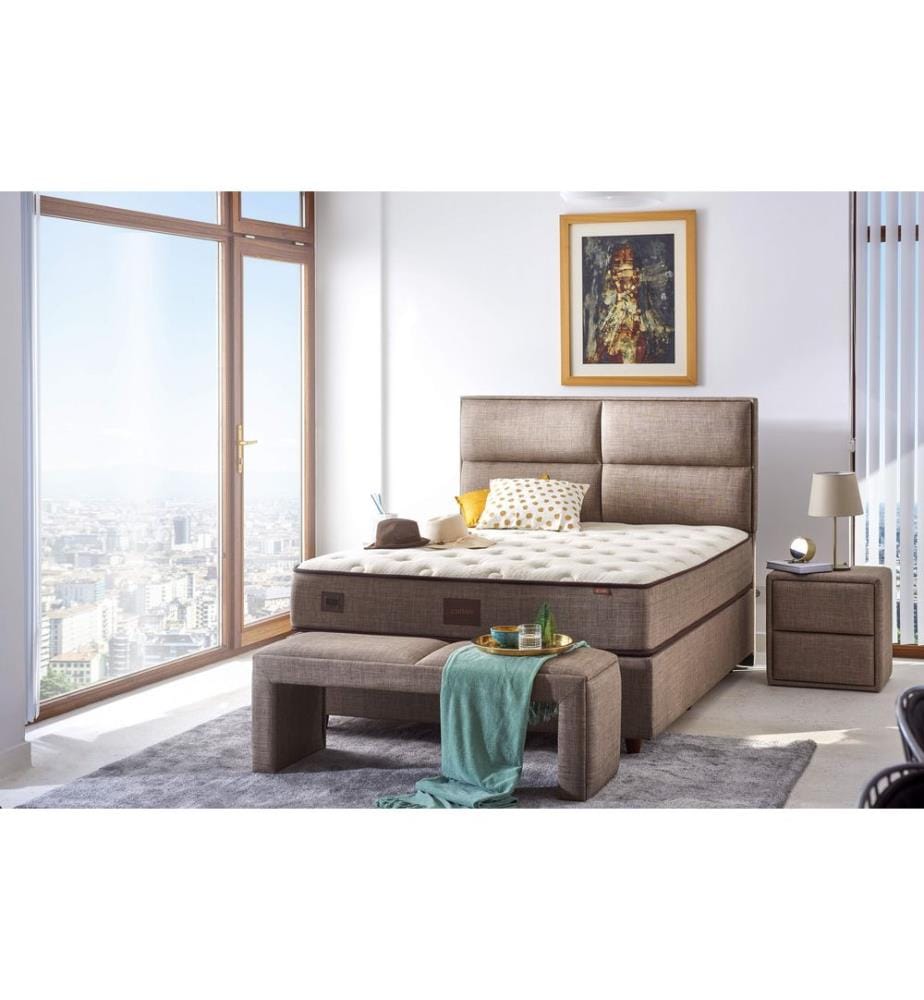 Blanc, Matelas En Mousse Froide, 120X120X200 cm, Tissu En Tricot