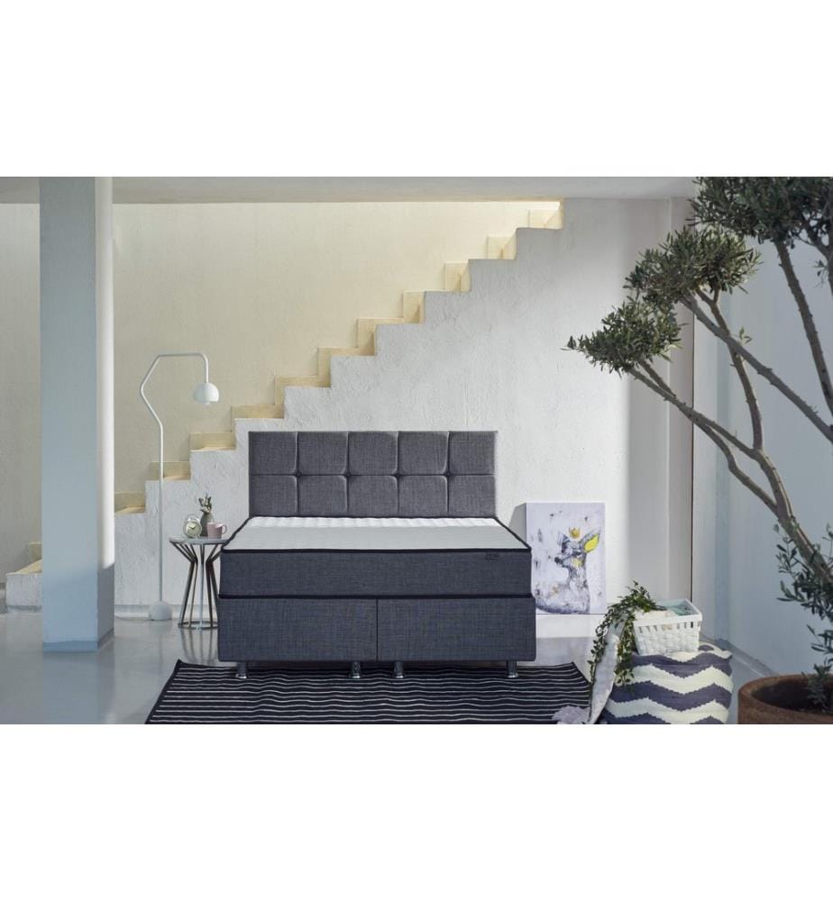 Blancs, Gris, Matelas En Mousse Froide, 200X200X200 cm, Tissu Spécial