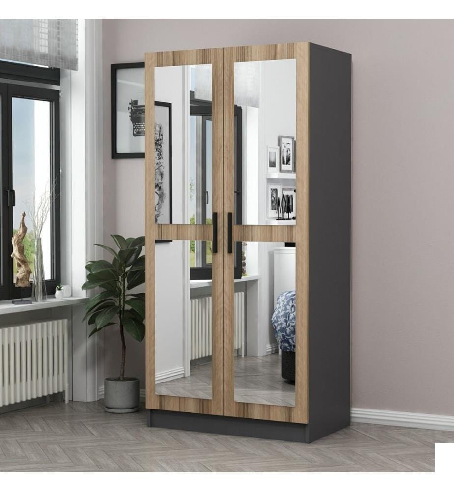 Armoire, Anthracite, Chêne, Panneau de particules mélaminé