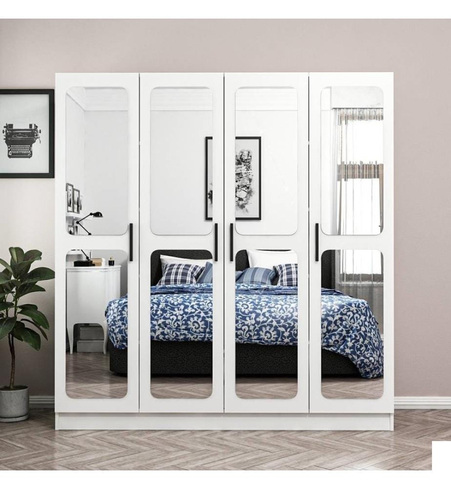 Armoire, blanche, panneau de particules mélaminé