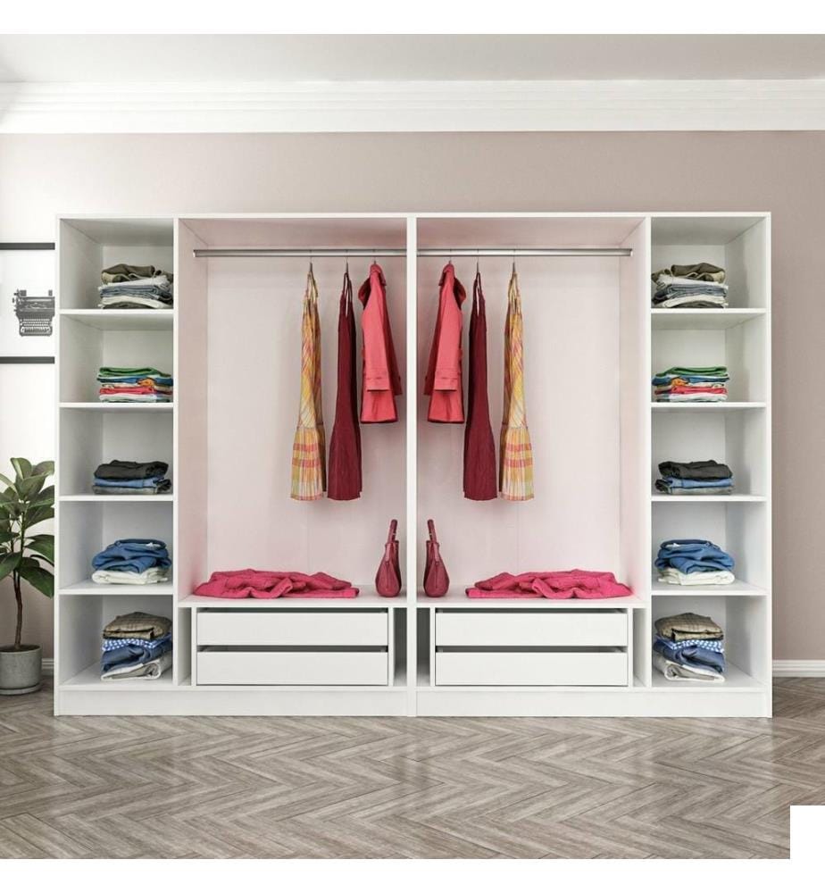 Armoire, blanc, panneau de particules mélaminé