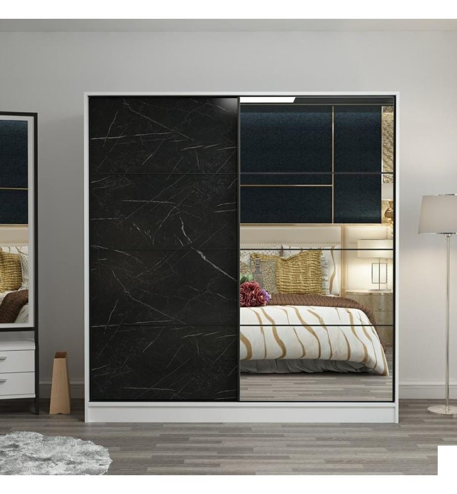 Armoire, Blanc, Noir, Panneau de particules mélaminé