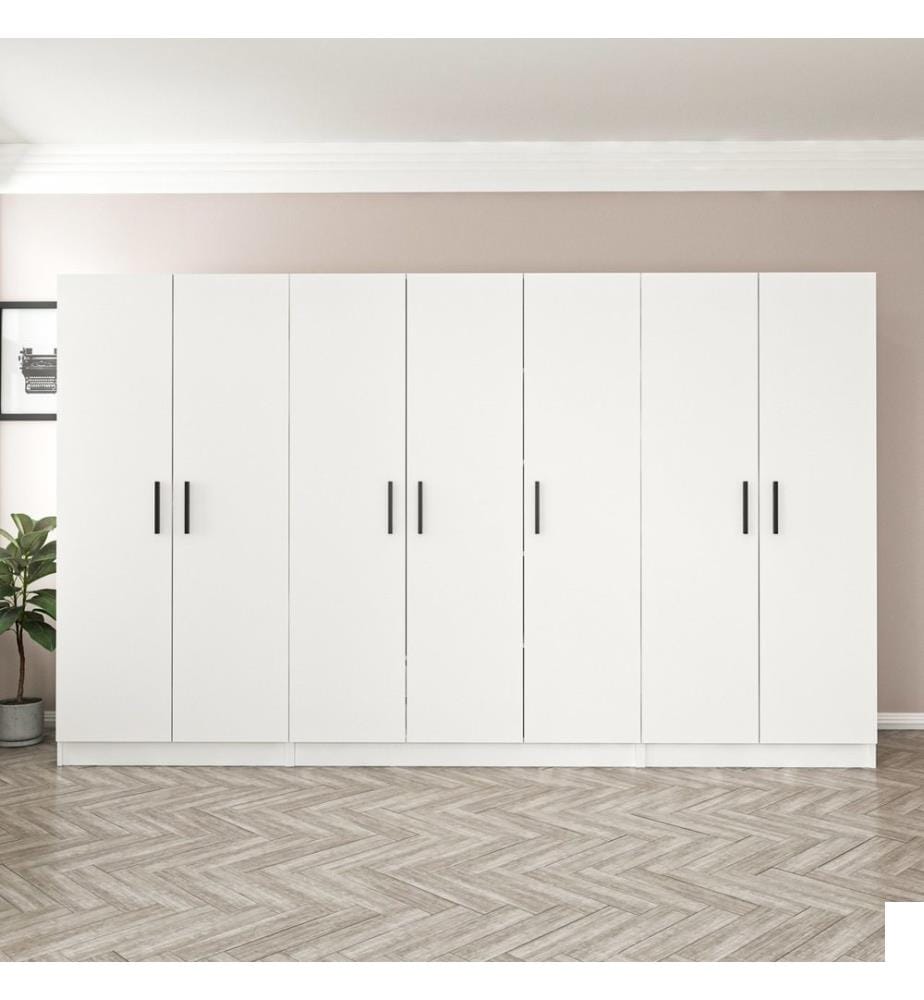 Armoire, blanc, panneau de particules mélaminé