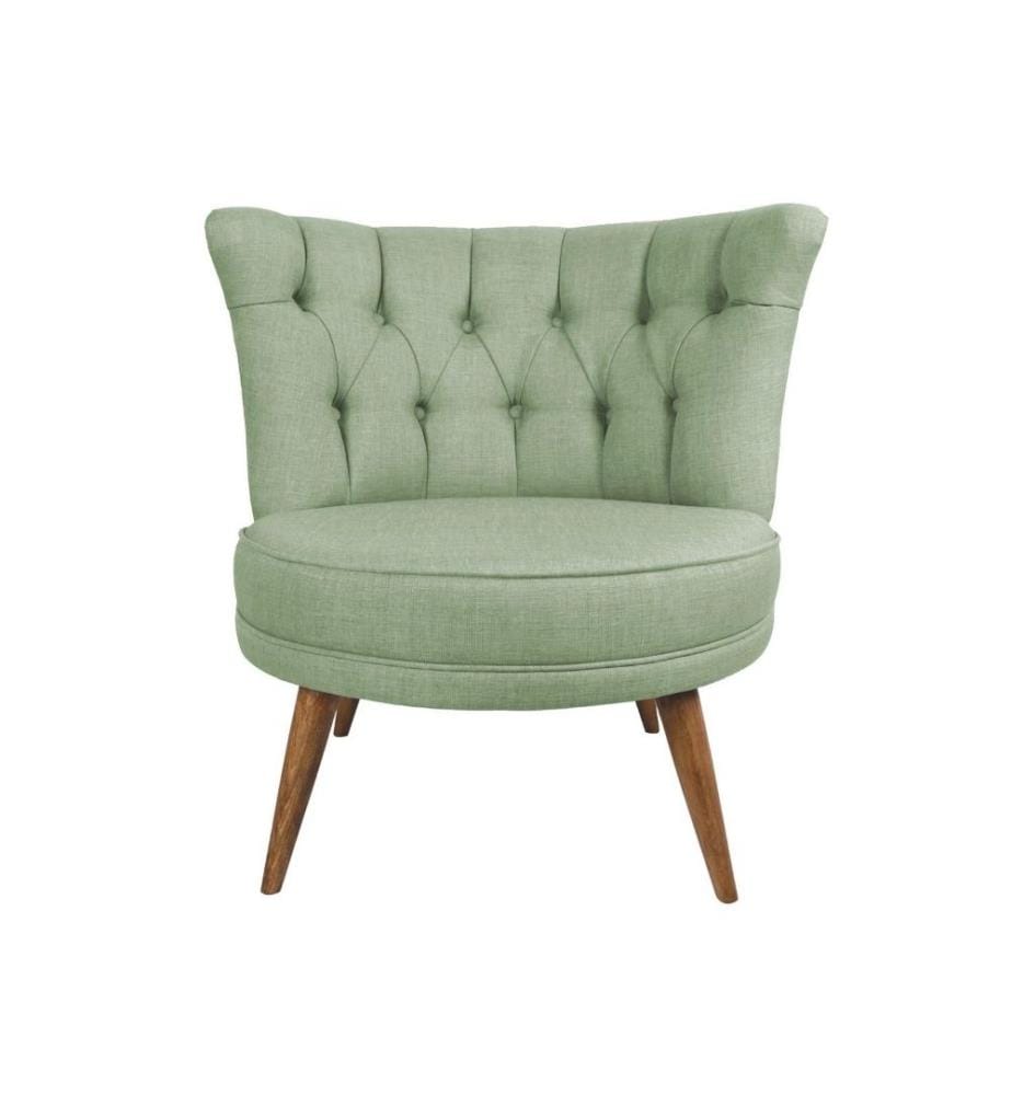Wing Chair, Petrol Green, cadre en bois massif, tissu polyester