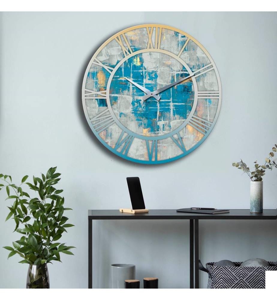 Horloge décorative en MDF, multicolore, 100 % MDF