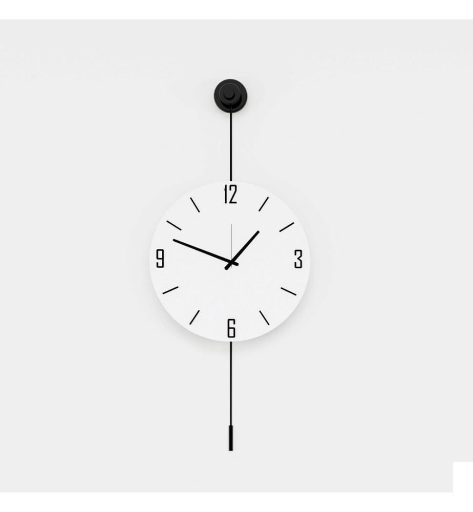 Horloge murale décorative en métal, noire, 100 % MÉTAL