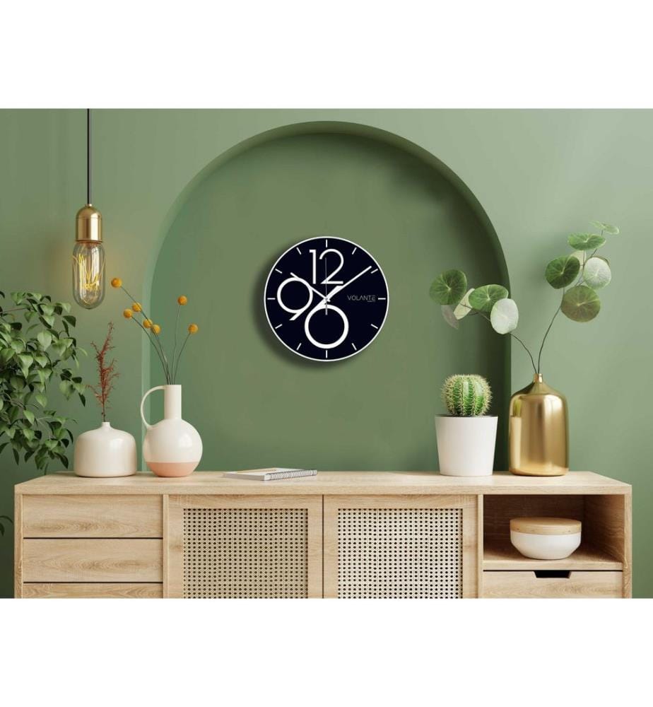 Horloge murale décorative, blanche, 100 % PLASTIQUE