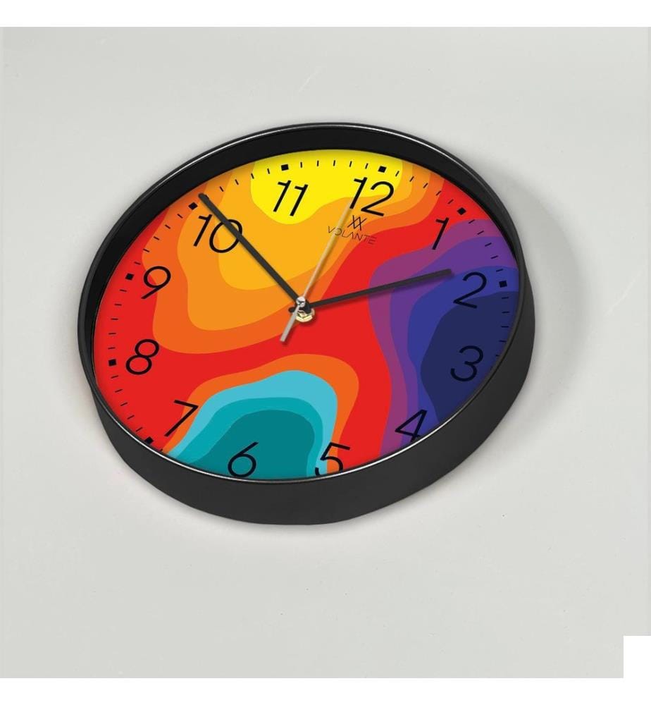 Horloge murale décorative, multicolore, 100 % PLASTIQUE