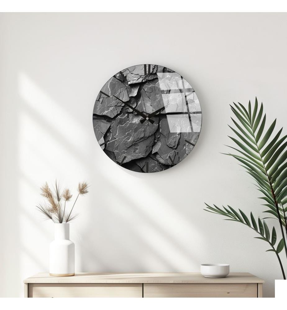 Horloge murale décorative en verre, multicolore, 100 % VERRE