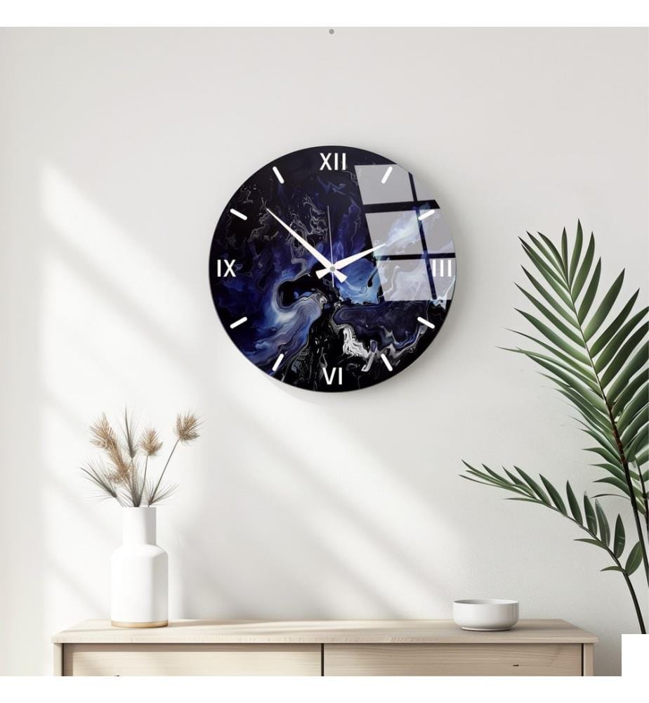 Horloge murale décorative en verre, multicolore, 100 % VERRE