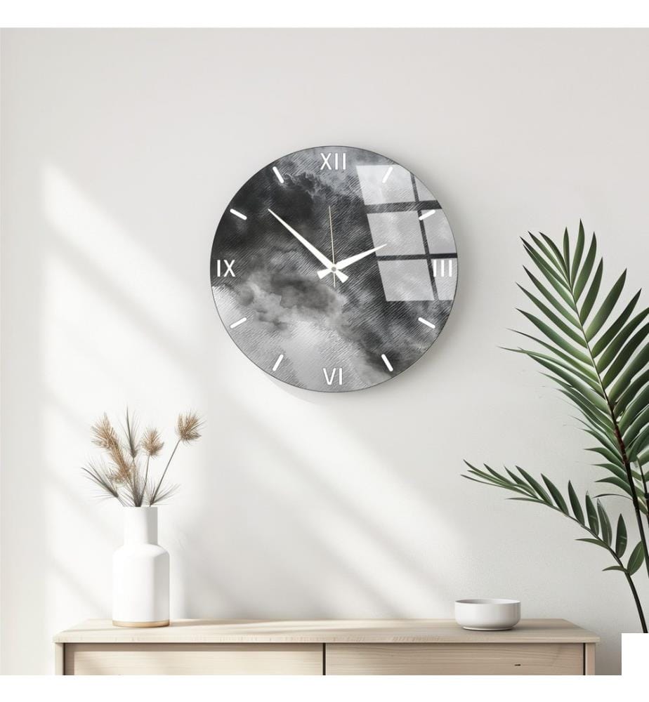 Horloge murale décorative en verre, multicolore, 100 % VERRE