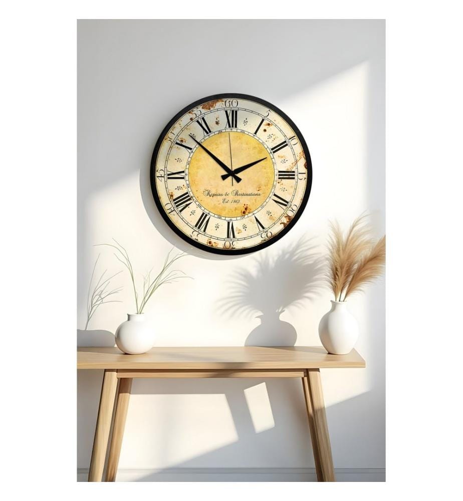 Horloge décorative en MDF, multicolore, 100 % MDF