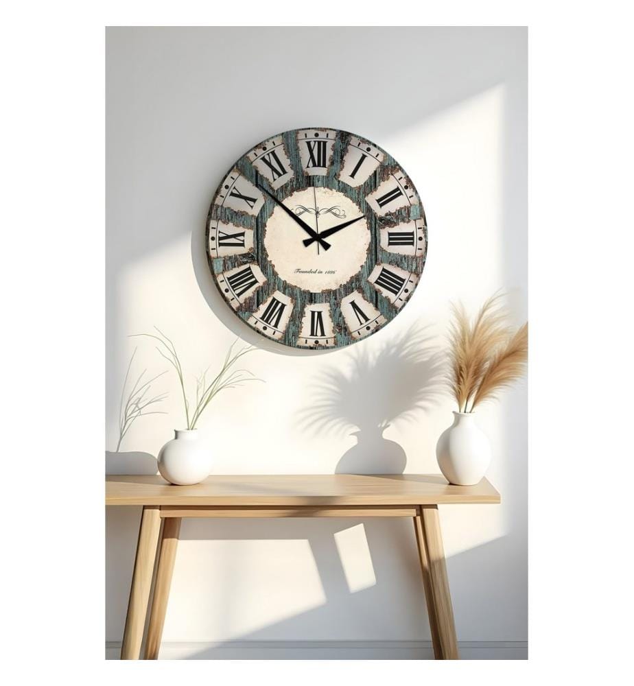 Horloge décorative en MDF, multicolore, 100 % MDF