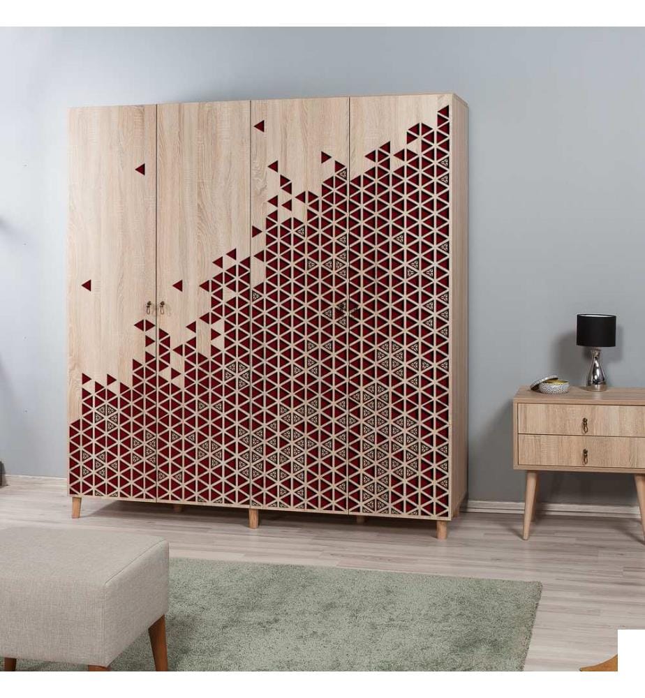 Sonomo, Armoires, 192X180X52 cm, Plaque De Particules À Revêtement En Mélamine