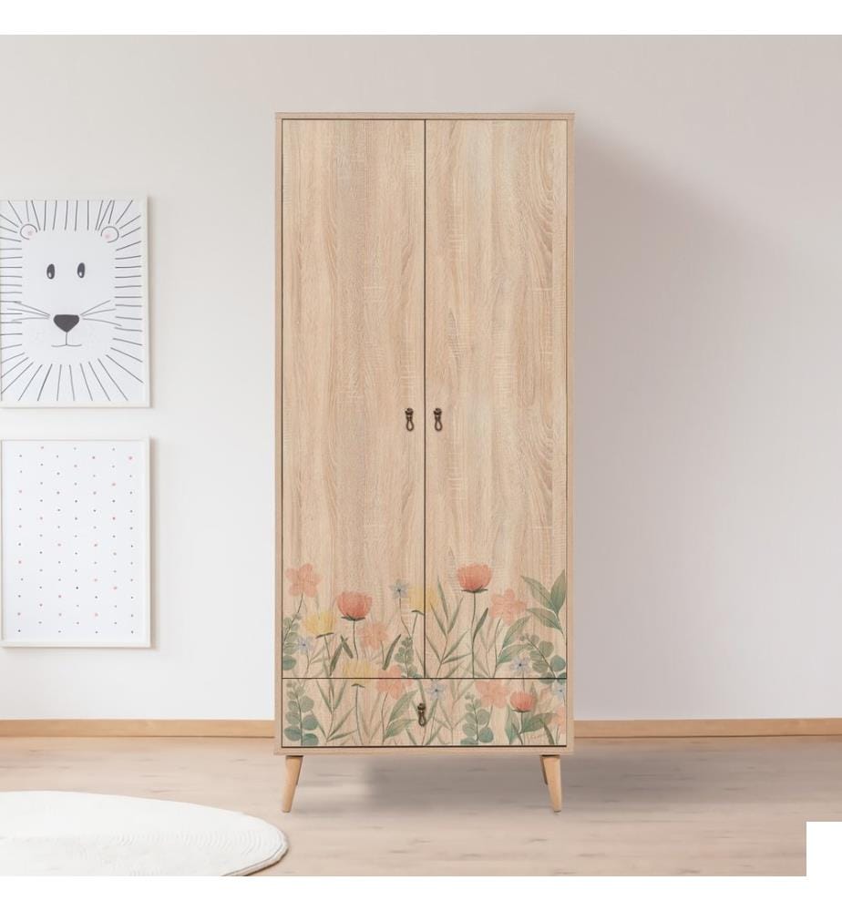 Colorée, Armoires, 190X80X45 cm, Plaque De Particules Enrobée De Mélamine