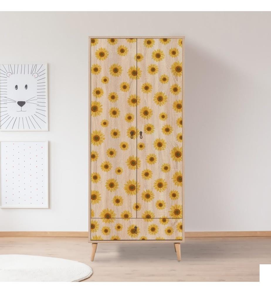 Colorée, Armoires, 190X80X45 cm, Plaque De Particules Enrobée De Mélamine