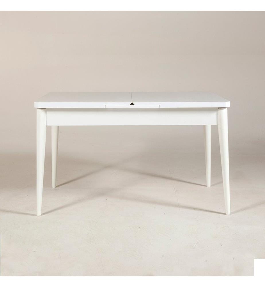 Blanc, Tables Basses, 75X129X80 cm, Plaque De Particules Enrobée De Mélamine