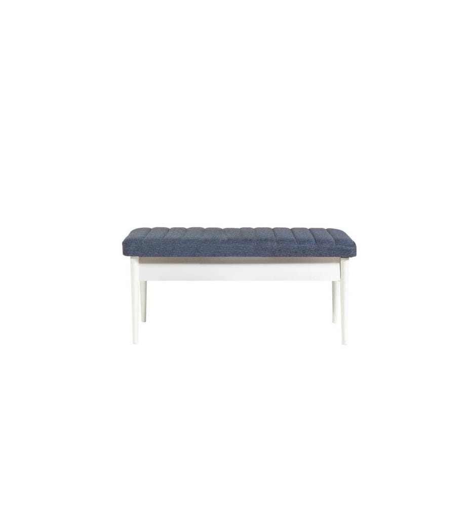 Blanc, Bancs, 51X110X40 cm, Plaque De Particules Enrobée De Mélamine