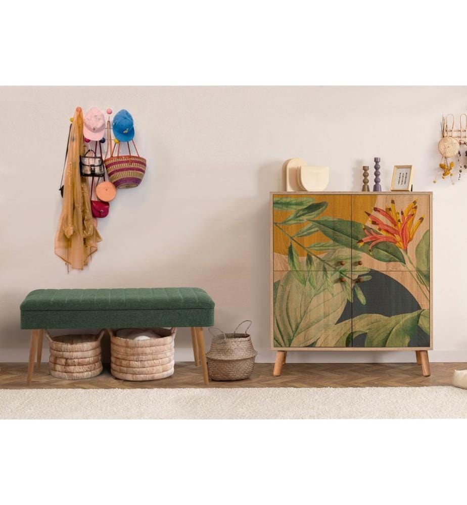 Ensemble de meubles de couloir, Sonomo, Vert, Panneau de particules mélaminé