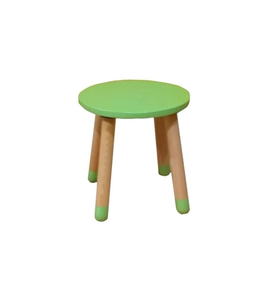 Tabouret d'enfant, vert, contreplaqué
