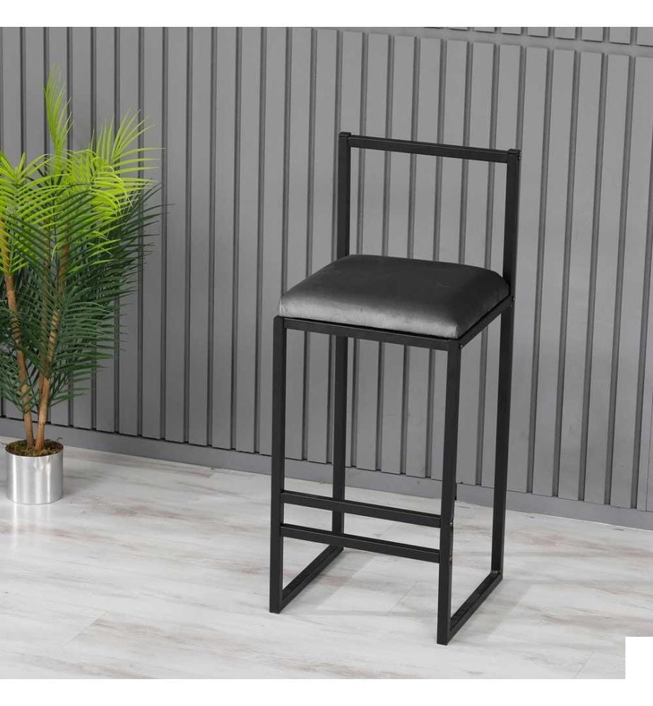 Tabouret de bar, fumée, métal
