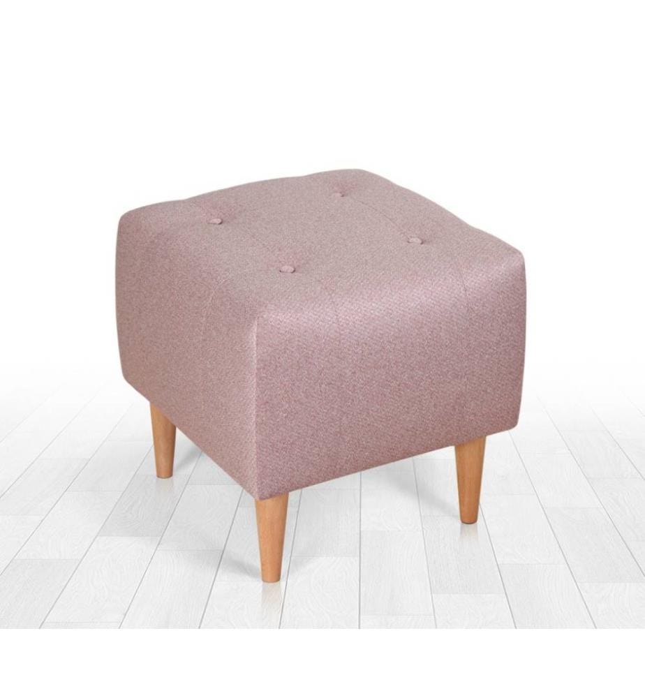 Pouf, rose, 50% coton - 50% velours