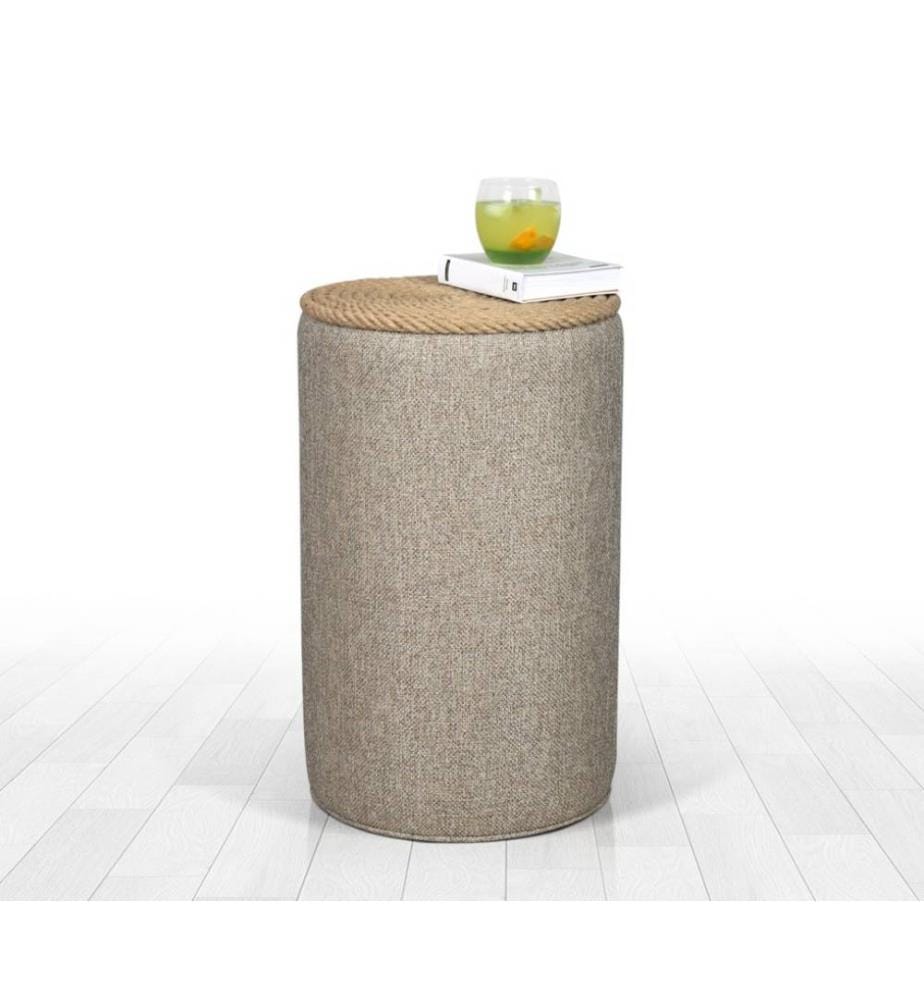 Pouf, Beige, 50% coton - 50% lin