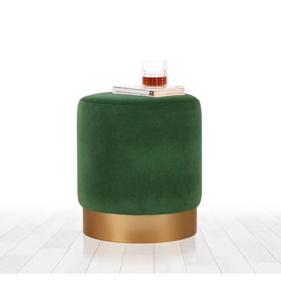 Pouf, vert foncé, velours