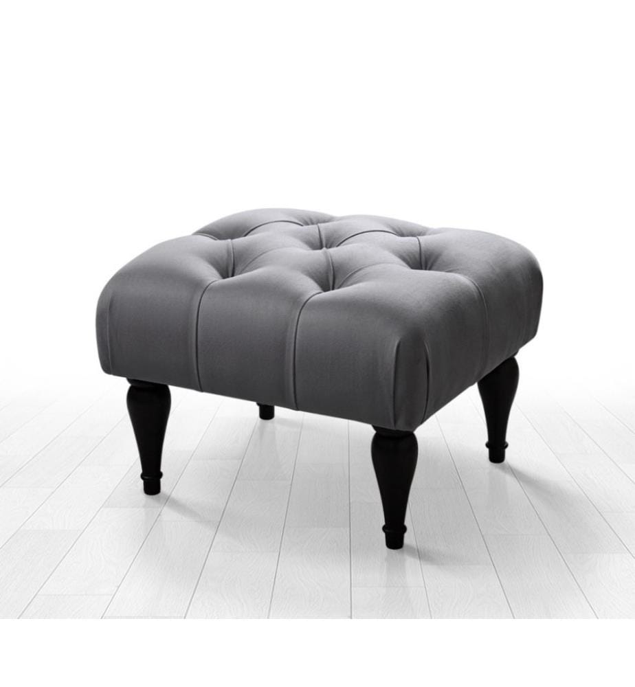 Pouf, gris, 50% coton - 50% velours