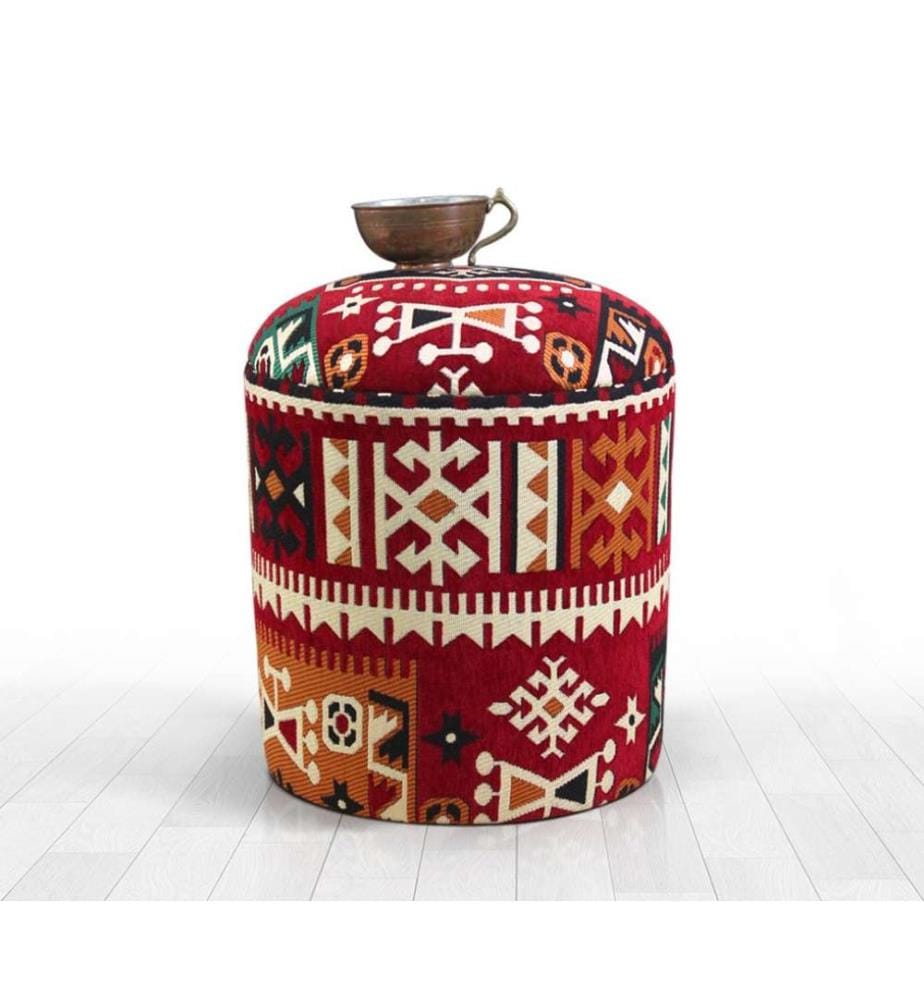 Pouf, Multicolore, 50% coton - 50% polyester