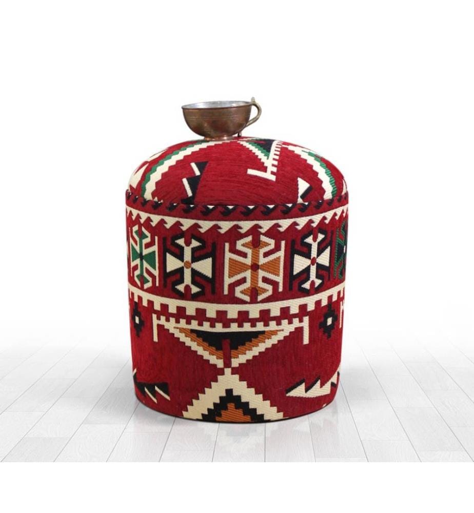 Pouf, Multicolore, 50% coton - 50% polyester
