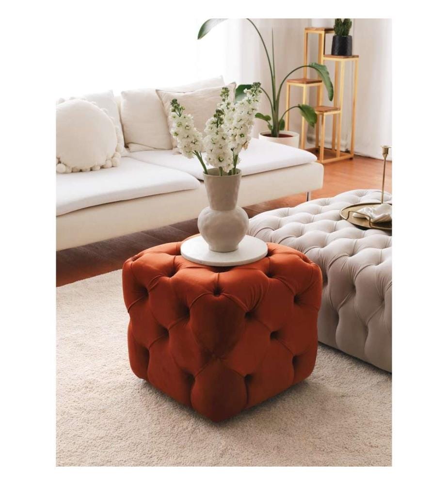 Pouf, Cannelle, Cadre : 100% bois, tissu : Babyface