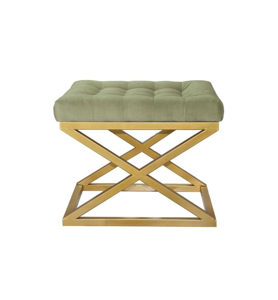 Pouf, or, vert, cadre : 100% métal, tissu : 100% polyester Babyface