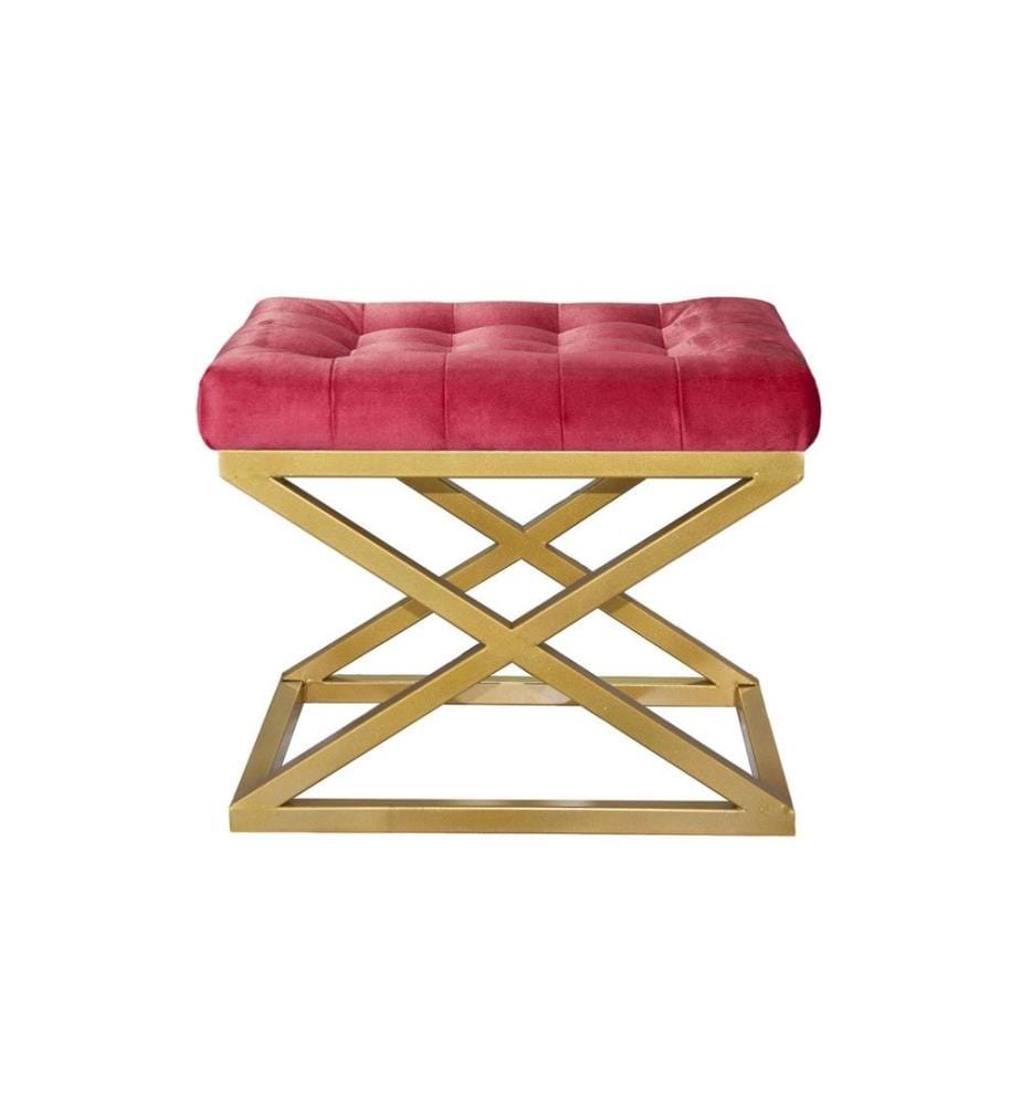 Pouf, or, rouge, cadre : 100% métal, tissu : 100% polyester Babyface