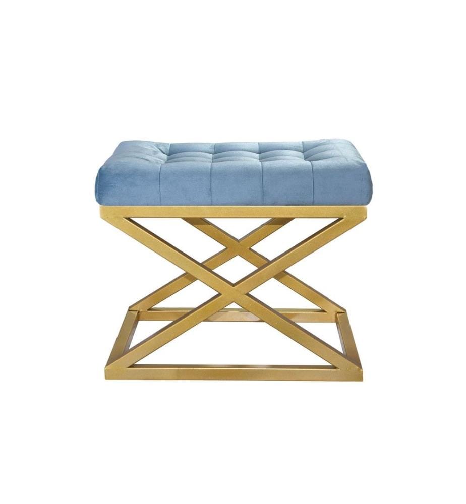 Pouf, or, turquoise, cadre : 100% métal, tissu : 100% polyester Babyface